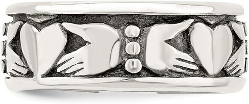 خاتم بتصميم كلاداغ من الفضة الإسترليني من ليكس آند لو LAL124118 in Kuwait