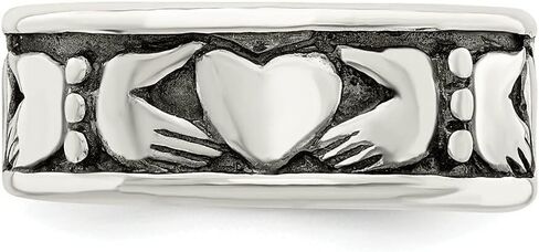 خاتم بتصميم كلاداغ من الفضة الإسترليني من ليكس آند لو LAL124118 in Kuwait