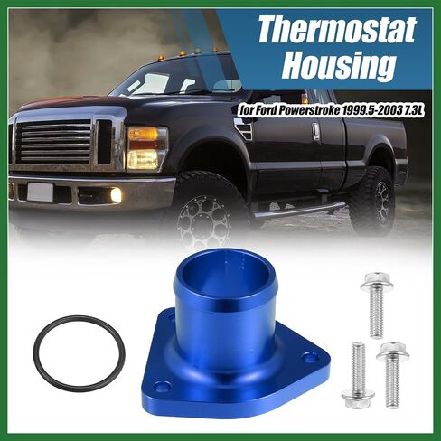 Motoforti 1 Set Car Thermostat Housing with Leak Proof Seal for Ford 1999.5-2003 7.3L Blue Long-lasting in Saudi Arabia