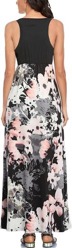 Lacavocor Womens Summer Maxi Dress Tank Top Sleeveless Long Dresses in Saudi Arabia