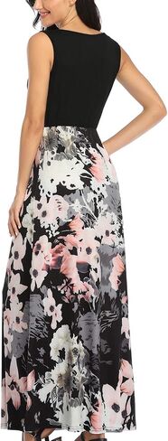 Lacavocor Womens Summer Maxi Dress Tank Top Sleeveless Long Dresses in Saudi Arabia