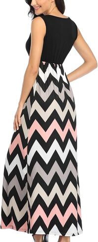 Lacavocor Womens Summer Maxi Dress Tank Top Sleeveless Long Dresses in Saudi Arabia