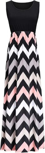 Lacavocor Womens Summer Maxi Dress Tank Top Sleeveless Long Dresses in Saudi Arabia