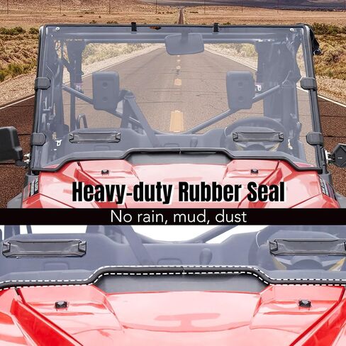 HAKA TOUGH Utv Front Full Windshield for Pioneer 1000|1000-5 2016-2023 ,Hard Polycarbonate Scratch Resistant Windshield with Vents for Pioneer 1000 5 Accessories, Replace OEM# 0SR72-HL4-A20 in Saudi Arabia