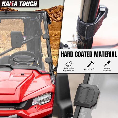 HAKA TOUGH Utv Front Full Windshield for Pioneer 1000|1000-5 2016-2023 ,Hard Polycarbonate Scratch Resistant Windshield with Vents for Pioneer 1000 5 Accessories, Replace OEM# 0SR72-HL4-A20 in Saudi Arabia