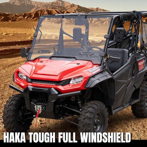 HAKA TOUGH Utv Front Full Windshield for Pioneer 1000|1000-5 2016-2023 ,Hard Polycarbonate Scratch Resistant Windshield with Vents for Pioneer 1000 5 Accessories, Replace OEM# 0SR72-HL4-A20 in Saudi Arabia