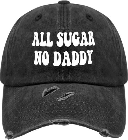 All Sugar No Daddy Hats for Women Washed Distressed Baseball Caps Soft Washed Ball Caps Breathable in Saudi Arabia