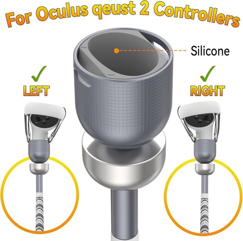VR Golf Club Compatible with Meta Quest 3S/Quest 3/2, Adjustable Length Golf Club Attachment for Oculus Quest 3 Right Controller, Aluminum VR Golf Shaft Simulator Grip, 90 Degree Keep Tracking in Saudi Arabia