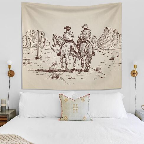 Knibeo Western Cow Buffalo Skull Tapestry, 50x60 Inch, Wall Decor, Bedroom in Kuwait