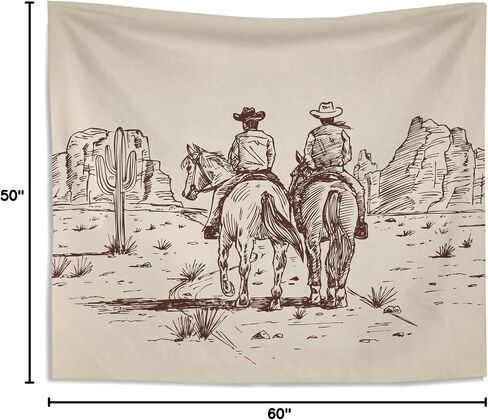 Knibeo Western Cow Buffalo Skull Tapestry, 50x60 Inch, Wall Decor, Bedroom in Kuwait