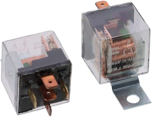 BYOBYO 2Pcs 5 Pin 80A 12V Universal Transparent Car Automotive Relay,Car Vehicle Motor Fuse Relay for Cars, Motorcycles in Saudi Arabia