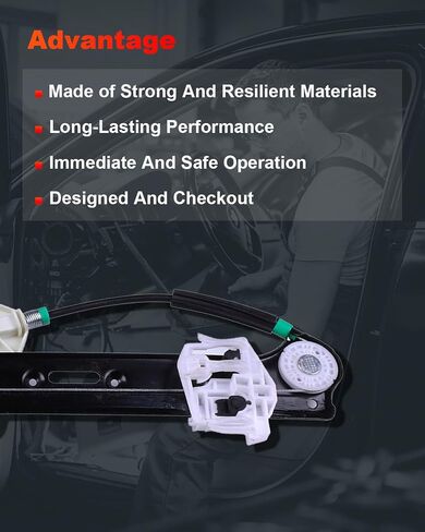 cciyu Power Window Regulator Without Motor Replacement for 2004-2010 for BMW X3 Rear Right Passenger Side in Saudi Arabia