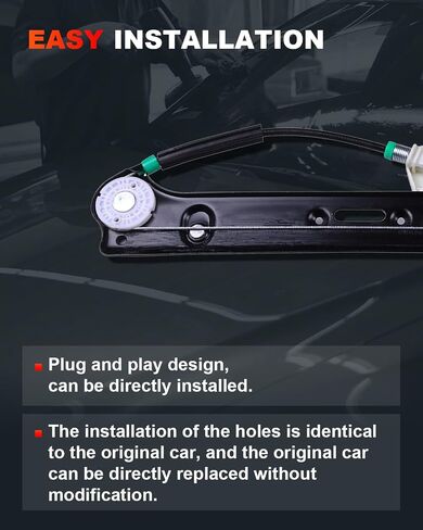 cciyu Power Window Regulator Without Motor Replacement for 2004-2010 for BMW X3 Rear Right Passenger Side in Saudi Arabia