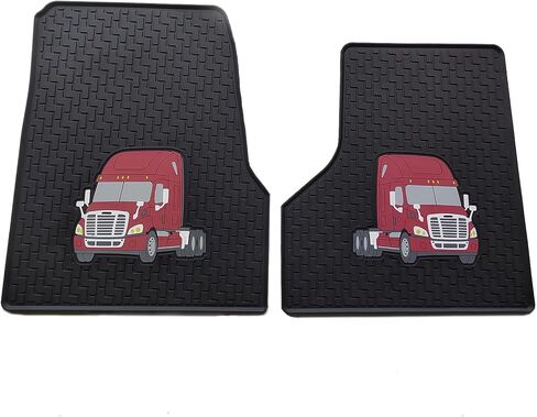 Floor Mat for Freightliner Cascadia 2008-2017 Set Rubber All-Weather Black Updated Non-Slip Semi Truck Accessories Right Passenger&Left Driver Side in Saudi Arabia