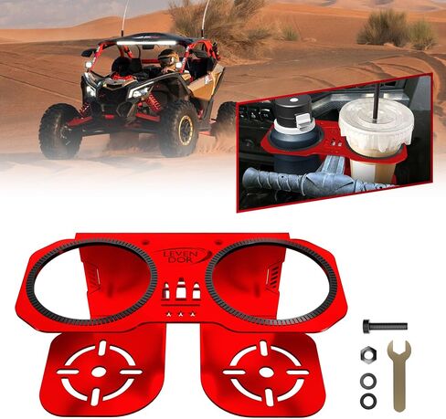 Grab Bar Cup Holder - Cup Holder for Polaris RZR fit 18-40oz Large Bottle - Passenger Grab Handle Cup Holder Compatible with XP 1000(2014-2023)/900(2011-2020)/800(2008-2014)/570(2012-2021) in Kuwait
