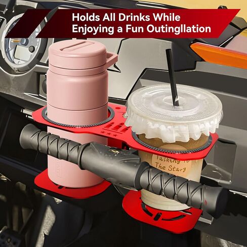 Grab Bar Cup Holder - Cup Holder for Polaris RZR fit 18-40oz Large Bottle - Passenger Grab Handle Cup Holder Compatible with XP 1000(2014-2023)/900(2011-2020)/800(2008-2014)/570(2012-2021) in Kuwait