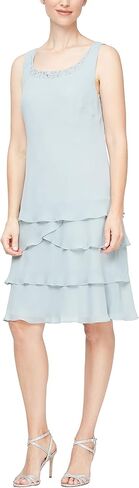 S.L. Fashions Women's Mother of The Bride Jacket Dress with Embellished Shoulder in Saudi Arabia