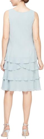 S.L. Fashions Women's Mother of The Bride Jacket Dress with Embellished Shoulder in Saudi Arabia