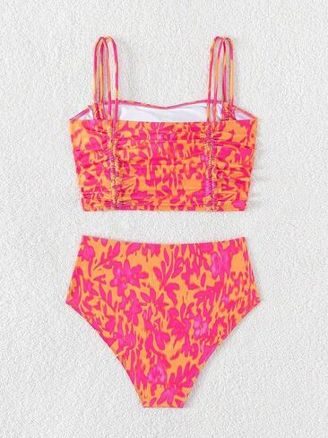 WDIRARA Women's Drawstring Side Halter Bikini Swimsuit Two Piece Printed Bathing Suit in Saudi Arabia