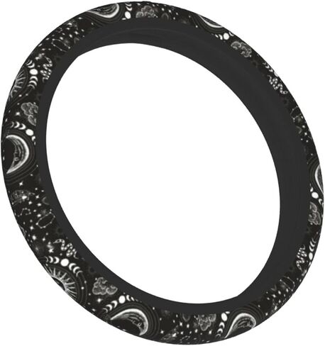Sun and Moon Steering Wheel Cover,Non-Slip Breathable Neoprene Sweat Absorption Universal Cute Steering Wheel Covers,Women Car Accessories Car Decor,Universal 15 Inch Fit Auto,Suvs,Truck in Saudi Arabia