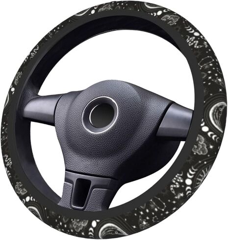 Sun and Moon Steering Wheel Cover,Non-Slip Breathable Neoprene Sweat Absorption Universal Cute Steering Wheel Covers,Women Car Accessories Car Decor,Universal 15 Inch Fit Auto,Suvs,Truck in Saudi Arabia