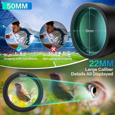 12x25 Binoculars with Clear Low Night Version for Adults and Kids,Large Eyepiece Waterproof Binocular Easy Focus Small Binoculars Wide Field of View & Long Eye Relief for Bird Watching,Hiking,Concert in Saudi Arabia