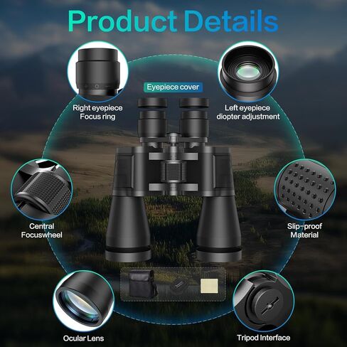 12x25 Binoculars with Clear Low Night Version for Adults and Kids,Large Eyepiece Waterproof Binocular Easy Focus Small Binoculars Wide Field of View & Long Eye Relief for Bird Watching,Hiking,Concert in Saudi Arabia
