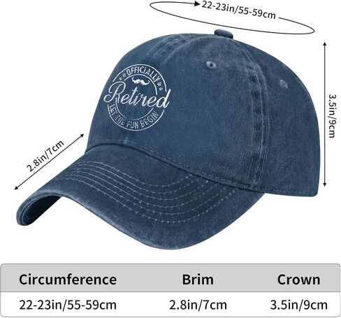 Officially Retired Retirement Hat for Women Men Embroidered Baseball Cap Personalized Funny Retired Gift Ideas in Saudi Arabia