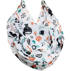 Etwoa Colorful Science Infinity Scarf Chemistry Scarf Geek Infinity Scarf