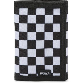 Vans, Men's Slipped Tri-Fold Wallet (Black/White Checker - O/S)