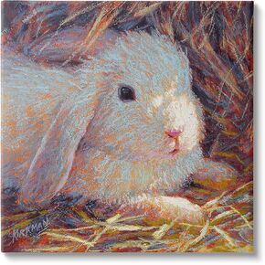 Stupell Industries Impressionist Rabbit Painting Canvas Wall Art by Rita Kirkman
