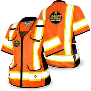 KwikSafety - Charlotte, NC - GODMOTHER (LOOSE FIT) Class 3 Safety Vest for Women [CUSHIONED COLLAR + TABLET POCKET] ANSI OSHA
