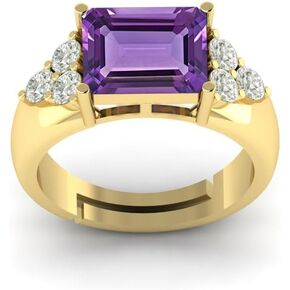 12.25 Ratti/13.50 Carat Beautiful Art Deoc Square Shape Peridot, Ruby, Gemstone Gold Plated Ring For Women And Men