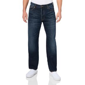 Armani Exchange Men's J88 Relaxed Straight Fit Non Stretch Denim