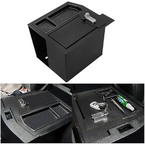 Center Console Safe Compatible with 2007-2013 Toyota Tundra 2008-2021 Toyota Sequoia Heavy-Duty Steel Storage Box Replacement for 00016-79184