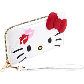 Hello Kitty Womens Wallet, Zip-Around Purse with Card Slots and Coin Pocket