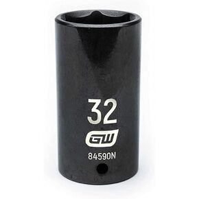 GEARWRENCH 1/2" Drive Deep Impact Metric Socket 32mm, 6 Point - 84590N