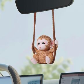 Cute Swinging Monkey Fun Interior Accessory Decoration for Your Car Mirror Hanging Ornament