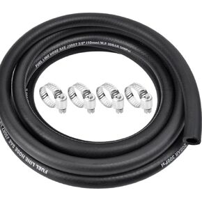 5/16 Inch ID Fuel Line Hose - 10FT Marine Grade Fuel Line with 4PCS Hose Clamps,300PSI High-Pressure Fuel Line for Automotive Fuel Systems Engines (5/16" ID)