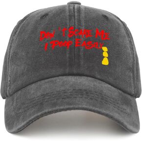 Don't Scare Me I Poop Easily Funny Halloween Sun hat Custom Hats Womens Golf hat s for Boyfriends Baseball Cap