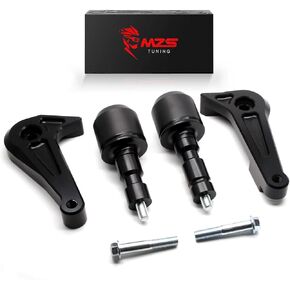 MZS Motorcycle Frame Sliders, Falling Crash Protector Guards No Cut Kits Black Compatible with YZF-R6 YZF R6 2017 2018 2019 2020 2021