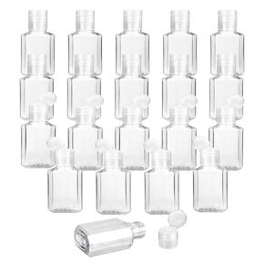 30 Pieces 1 oz Plastic Bottles Clear Travel Bottles with Flip Cap Portable Empty Hand Sanitizer Bottles, Refillable Containers for Travel Business Trip