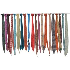RAJBHOOMI HANDICRAFTS Vintage Indian Silk Sari Sashes Neck Wrap Recycle Saree Belly Scarf Lot 10 Pieces - Perfect for Boho Chic Fashion & DIY Crafting Inspiration