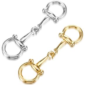 Scarf Ring for Women, 2pcs Metal Horsebit Silk Scarf Buckles Shawl Clip Rings Brooch Pin Buckle Charms for Lady Girls Decoration Accessories