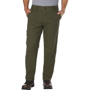 G.H. Bass & Co. Men's Flat Front Canvas Terrain Pant, Green, 42W x 36L