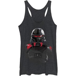 STAR WARS Women's Jedi: Fallen Order Purge Trooper Mask Tri-Blend Racerback Layering Tank
