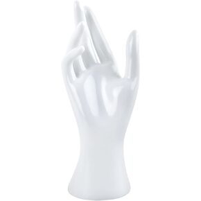 AUEAR, Female Mannequin Hand Display for Jewelry Display Holder Bracelet Necklace Ring Stand (White, 8.66"x2.95", 1 Pack)