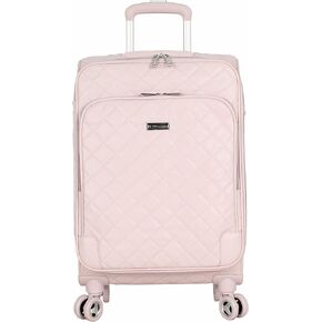 BCBGeneration Designer Carry-On Luggage with Spinner Wheels for Women, Expandable Softside 20 Inch Suitcase Lightweight Small Bag