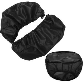 2 قطعة دراجة نارية مقاوم للماء السرج مكبر الصوت غطاء حمالات الصدر فلتر الهواء جورب المطر مجموعة غطاء النايلون يغطي الغبار الغطاء الواقي متوافق مع هارلي لأطقم تنظيف فلتر الهواء، أسود in Kuwait