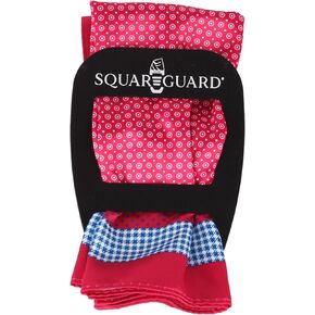 Red/White Polka Dot Pocket Square & Pocket Square Holder, Large